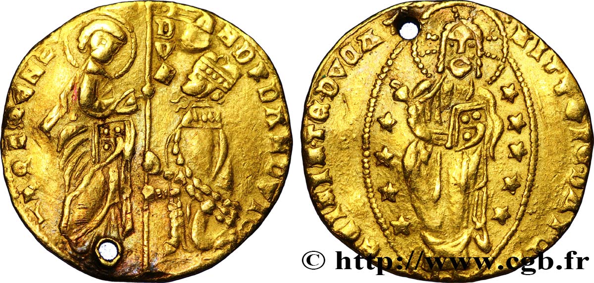 ITALIE - VENISE Sequin ou zecchino au nom d’Andrea Dandolo n.d. Venise TB+ 