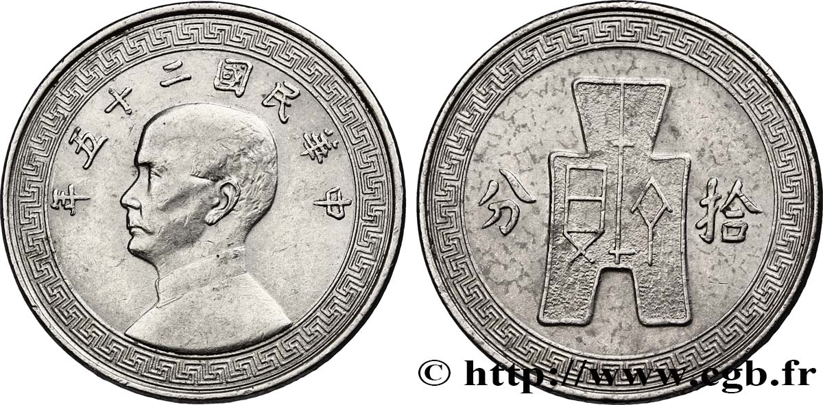 CHINA 1 Chiao 1936  EBC 