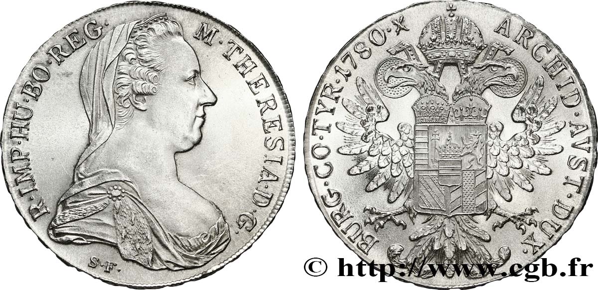 AUSTRIA 1 Thaler (REFRAPPE) Marie-Thérèse 1780 Vienne SC 
