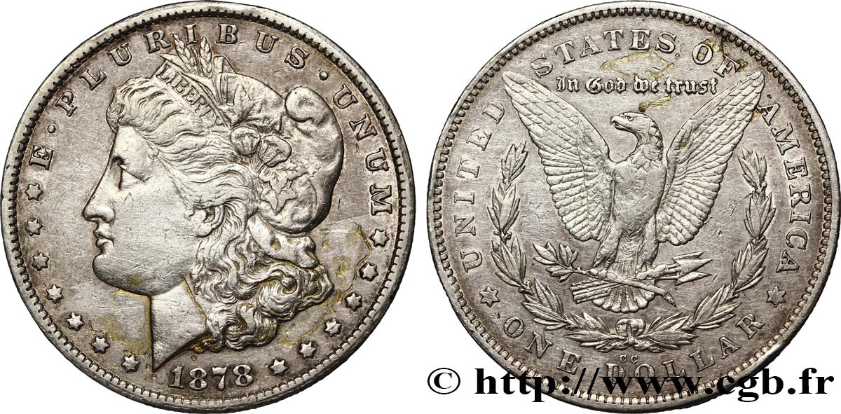 UNITED STATES OF AMERICA 1 Dollar Morgan 1878 Carson City  VF 