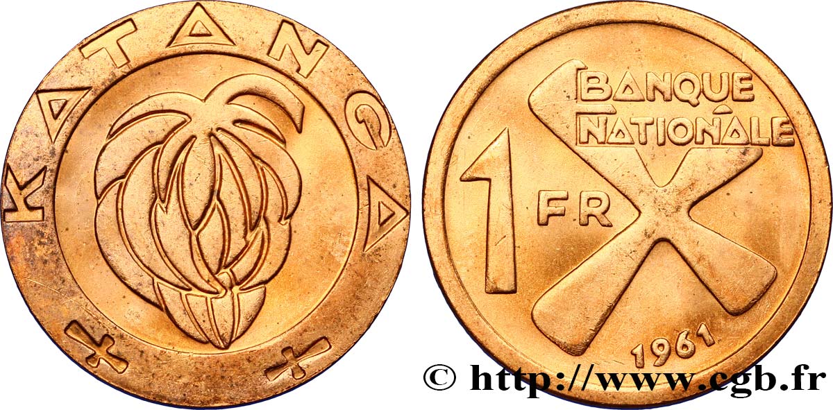 KATANGA 1 Franc 1961  MS 