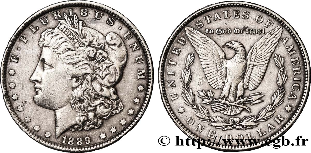 UNITED STATES OF AMERICA 1 Dollar Morgan 1889 Philadelphie XF 