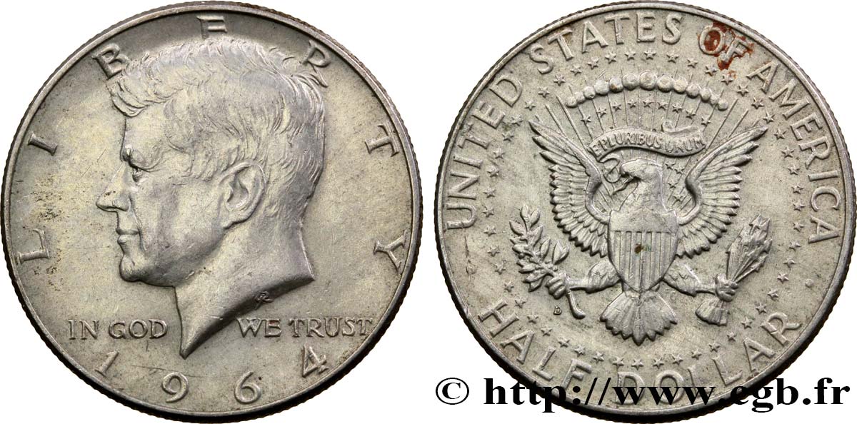 STATI UNITI D AMERICA 1/2 Dollar Kennedy 1964 Denver q.SPL 
