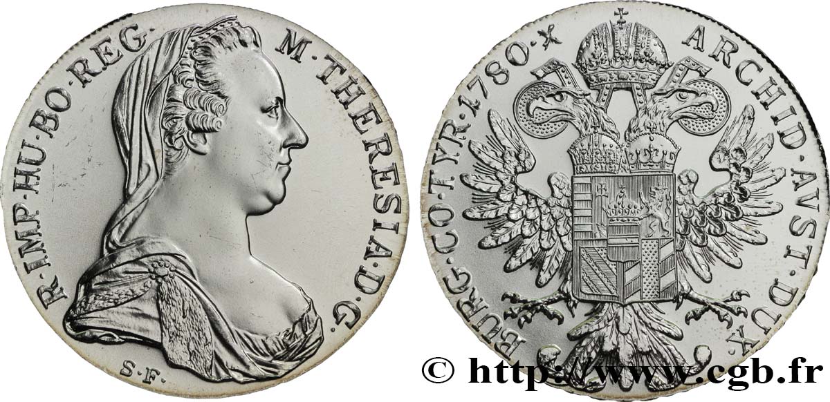 AUSTRIA 1 Thaler (REFRAPPE) Marie-Thérèse 1780 Vienne MS 