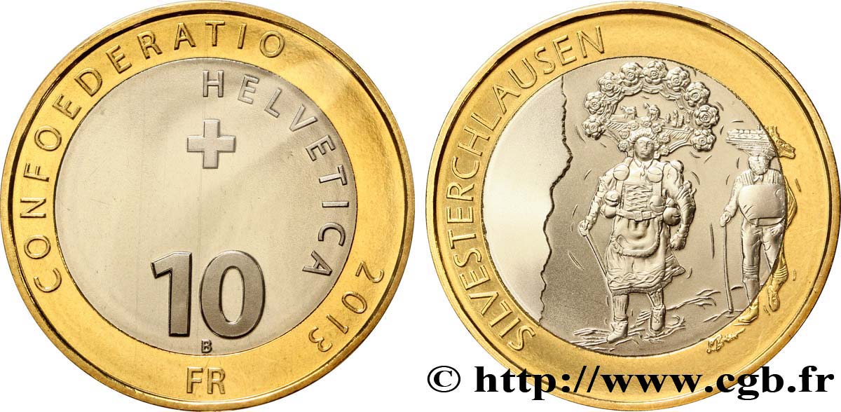 SWITZERLAND 10 Francs Silvesterchlausen 2013 Berne  MS 
