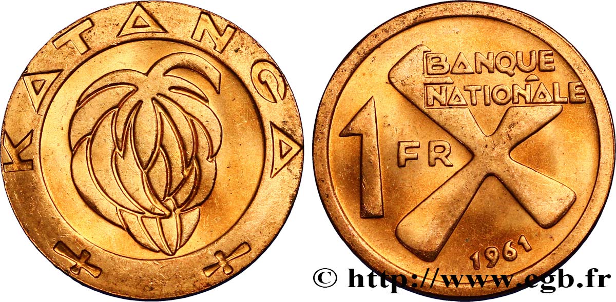 KATANGA 1 Franc 1961  SPL 