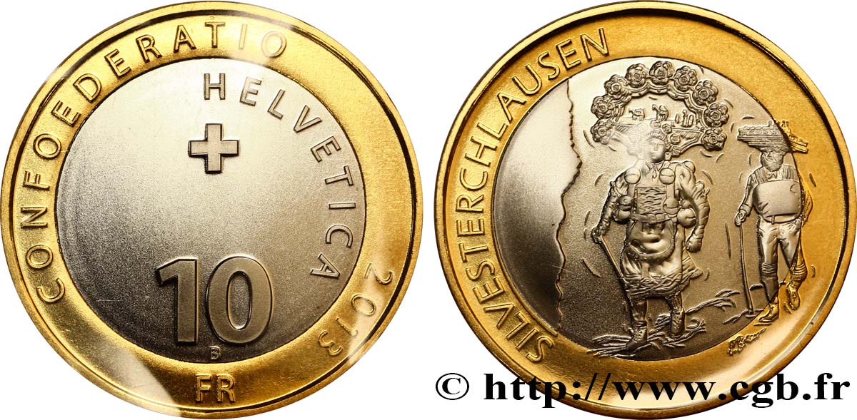 SWITZERLAND 10 Francs Silvesterchlausen 2013 Berne MS 