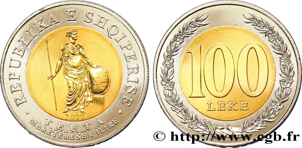 ALBANIA 100 Leke la reine illyrienne Teuta 2000  MS 
