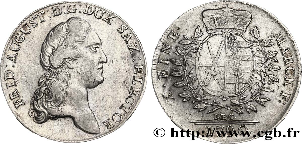 GERMANY - SAXONY Thaler Frédéric-Auguste III 1790  XF/VF 