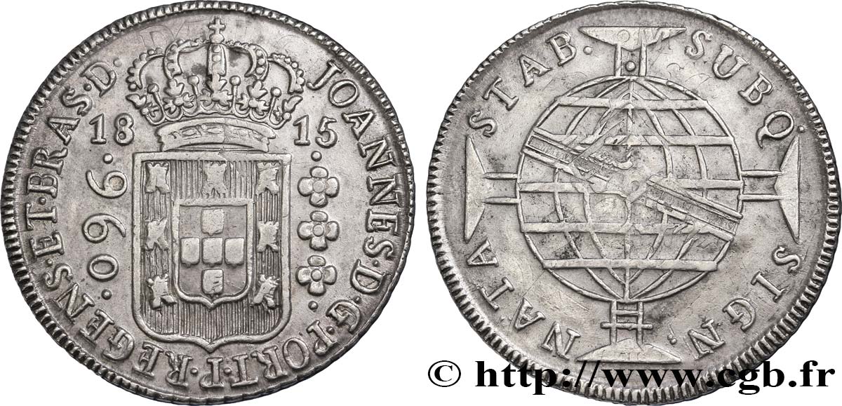 BRAZIL 960 Reis Jean VI 1815 indeterminé AU 