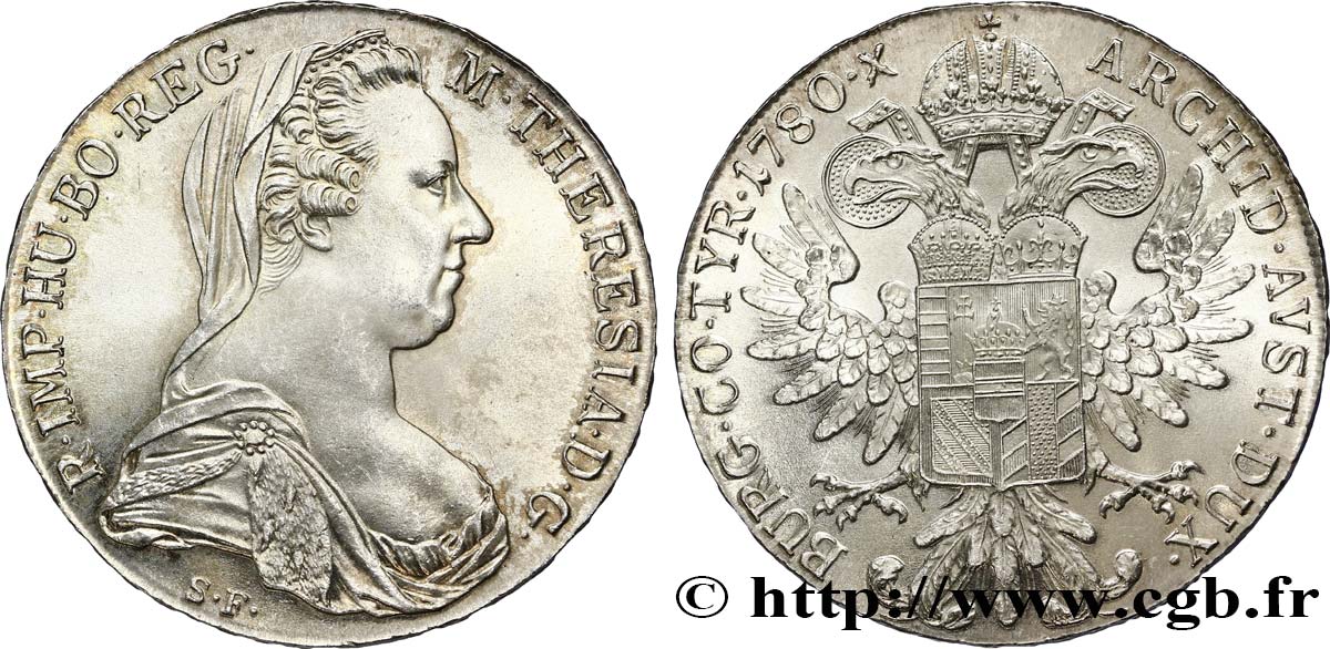 AUSTRIA 1 Thaler (REFRAPPE) Marie-Thérèse 1780 Vienne FDC 