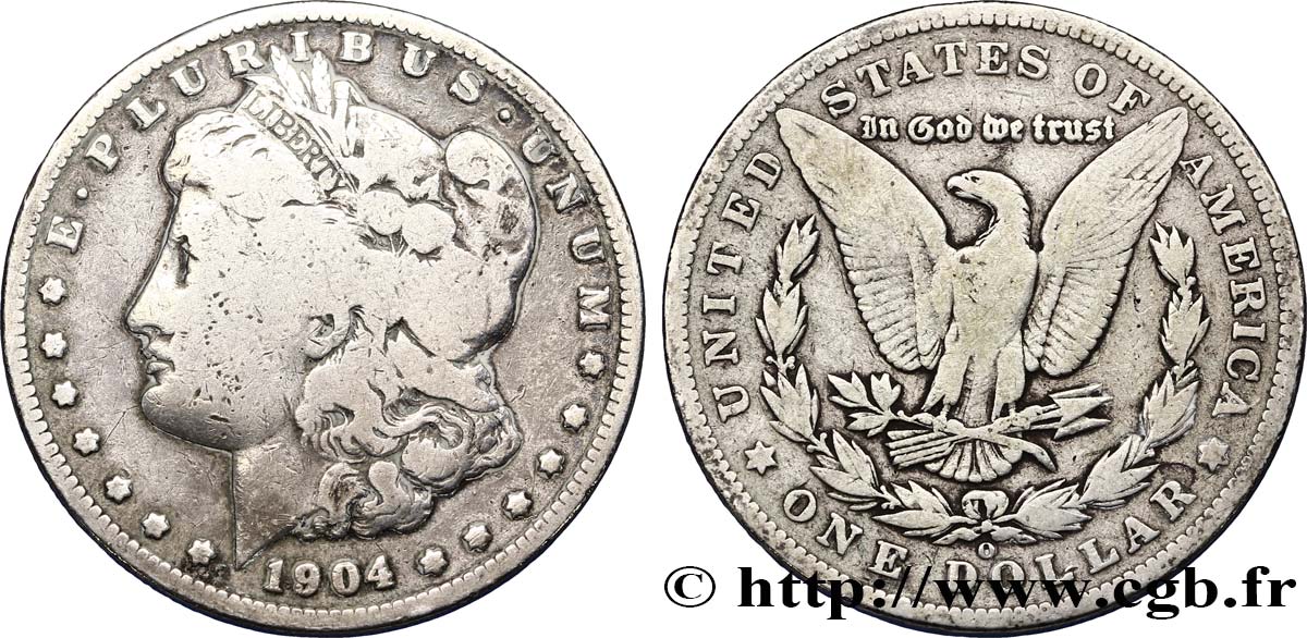 STATI UNITI D AMERICA 1 Dollar Morgan 1904 Nouvelle-Orléans q.MB 