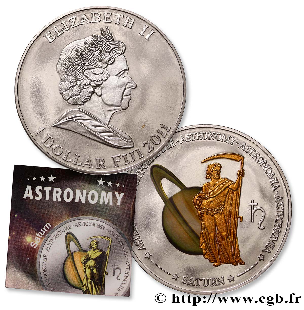 FIJI 1 Dollar Proof  Astronomie / Saturne 2012  MS 