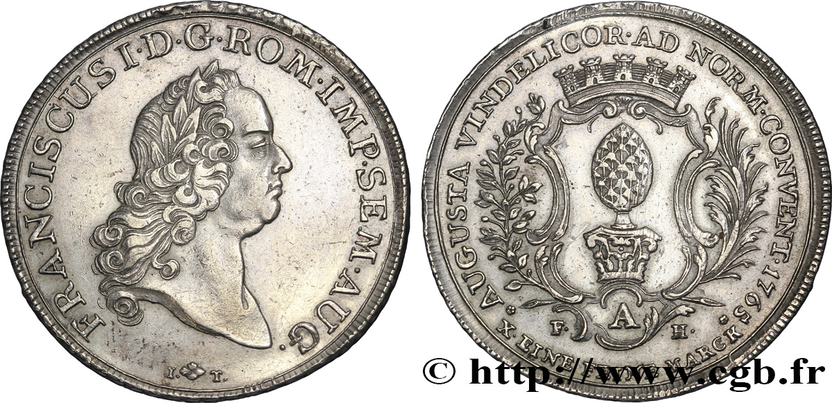 ALEMANIA - AUGSBURGO Thaler François Ier 1765 Augsbourg EBC 
