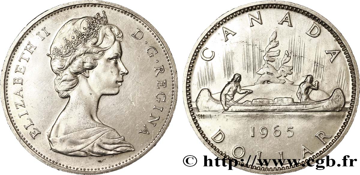 KANADA 1 Dollar Elisabeth II 1965  VZ 