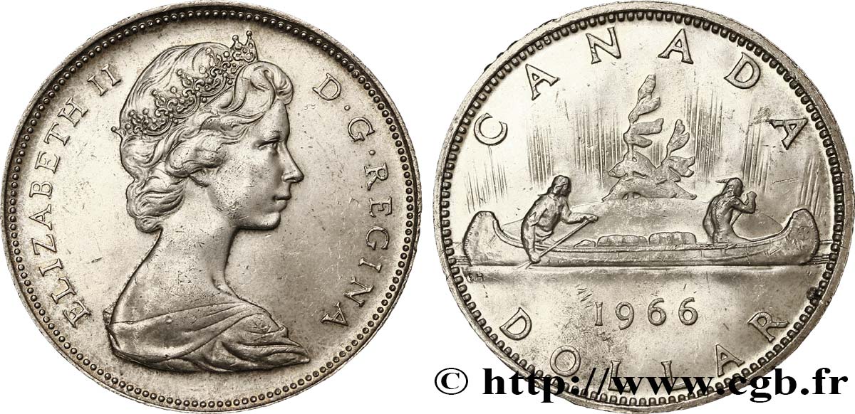 CANADA 1 Dollar Elisabeth II 1966  MS 
