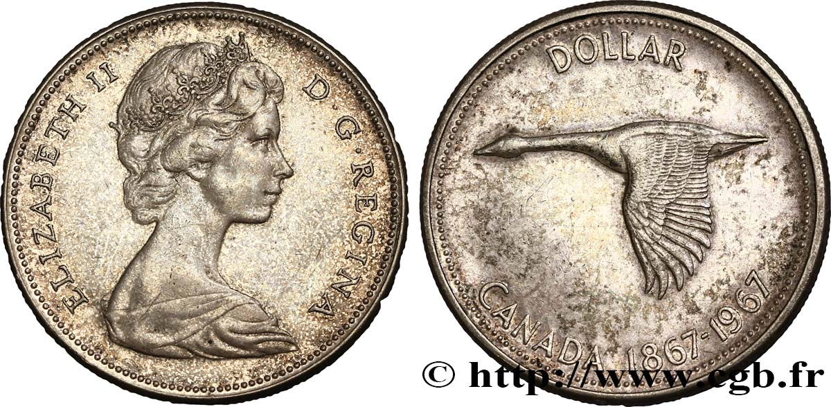 CANADA 1 Dollar centenaire de la Confédération 1967  TTB+ 