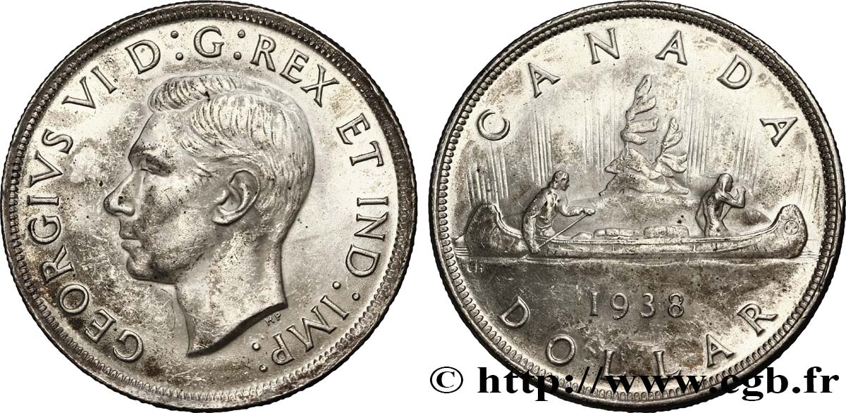 KANADA 1 Dollar Georges VI 1938  fST 