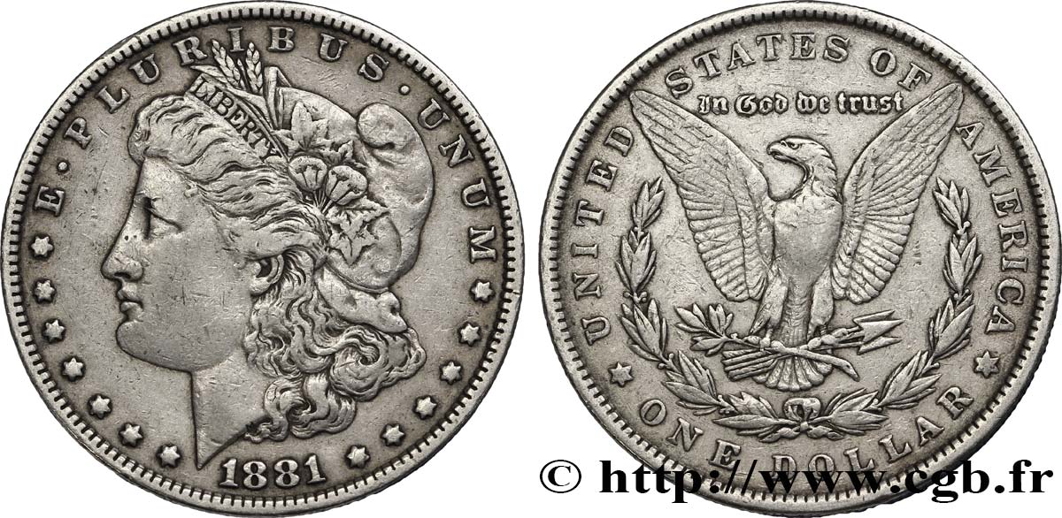 STATI UNITI D AMERICA 1 Dollar type Morgan 1881 Philadelphie BB 