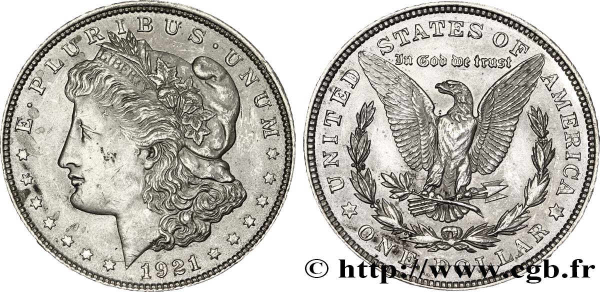 UNITED STATES OF AMERICA 1 Dollar Morgan 1921 Philadelphie MS 