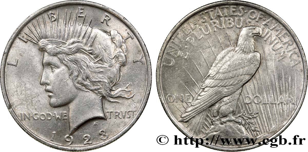 UNITED STATES OF AMERICA 1 Dollar type Peace 1923 Philadelphie AU 