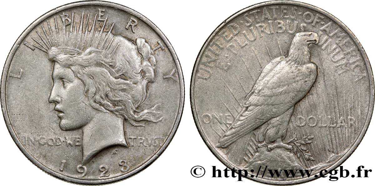 STATI UNITI D AMERICA 1 Dollar type Peace 1923 Philadelphie BB 