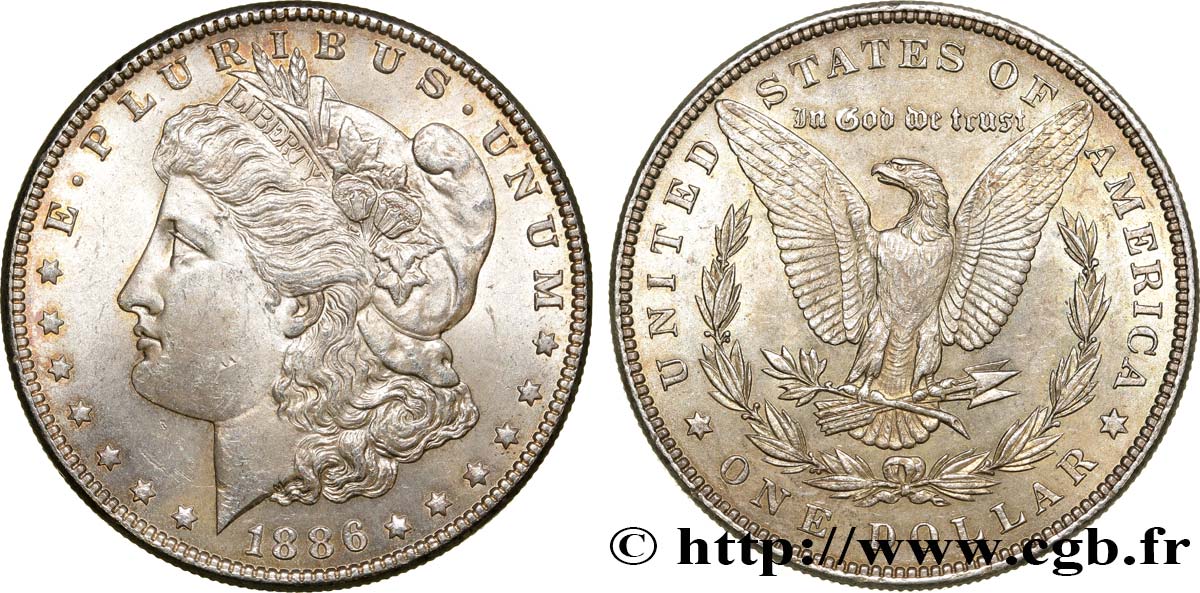 VEREINIGTE STAATEN VON AMERIKA 1 Dollar type Morgan 1886 Philadelphie fST 