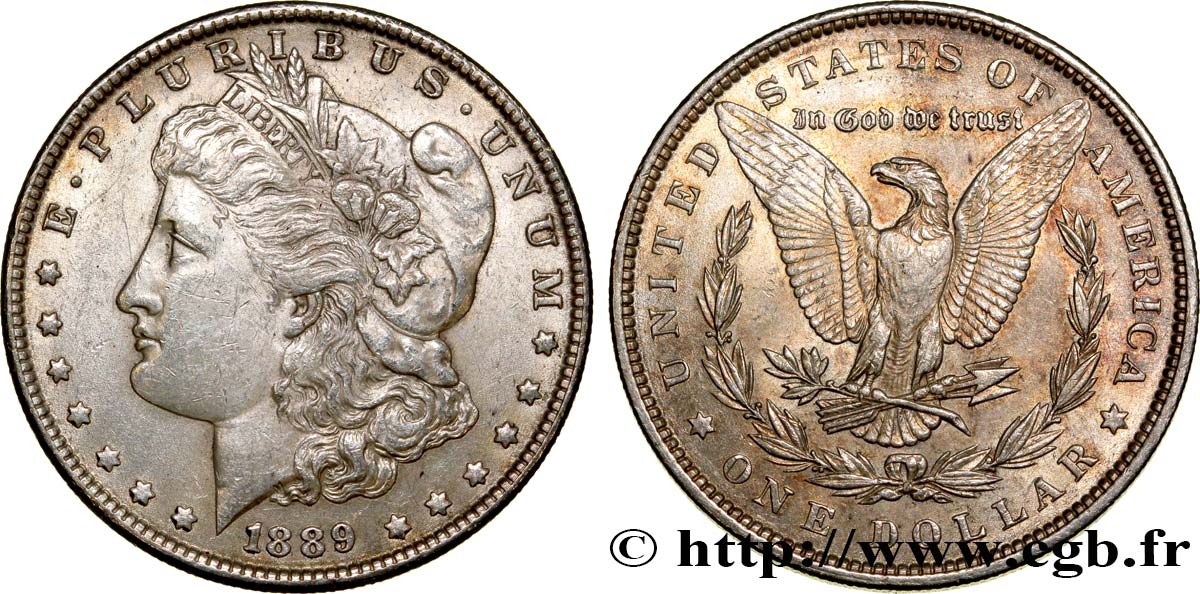 ESTADOS UNIDOS DE AMÉRICA 1 Dollar Morgan 1889 Philadelphie MBC+/EBC 