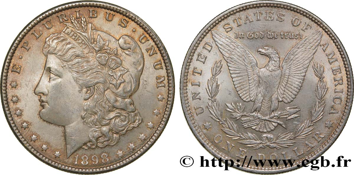 ESTADOS UNIDOS DE AMÉRICA 1 Dollar type Morgan 1898 Philadelphie EBC+ 
