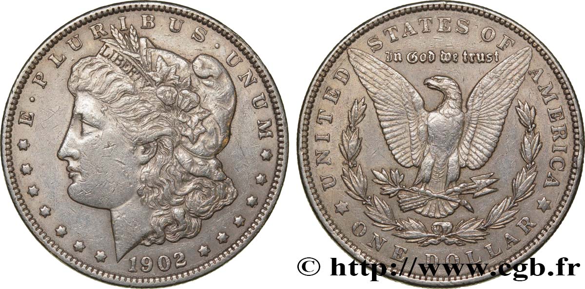 ESTADOS UNIDOS DE AMÉRICA 1 Dollar Morgan 1902 Philadelphie MBC 