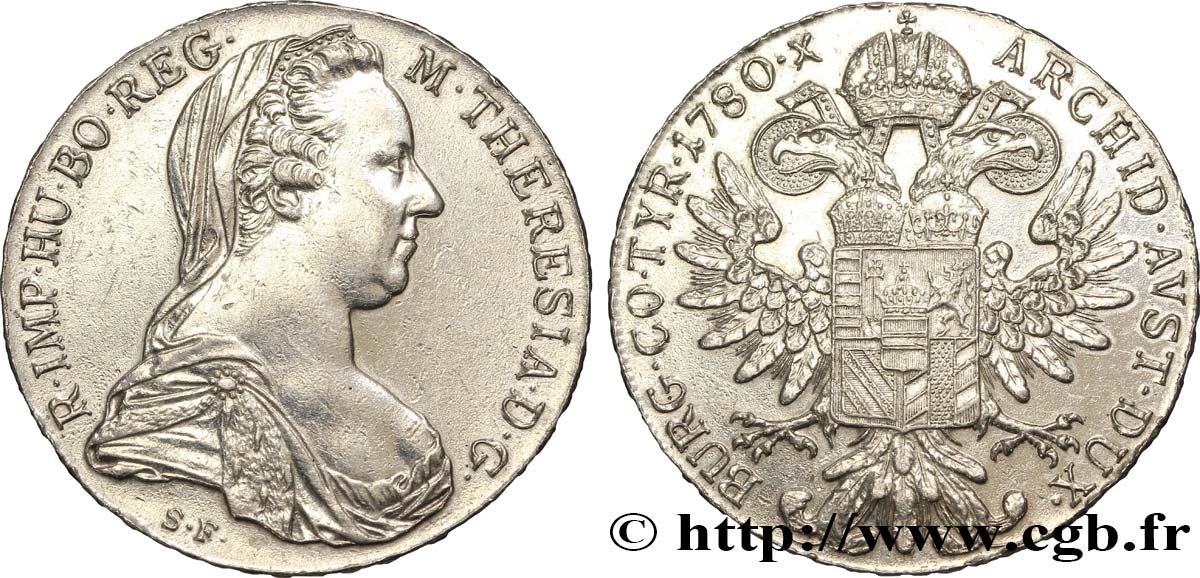 AUSTRIA 1 Thaler (REFRAPPE) Marie-Thérèse 1780 Vienne AU 