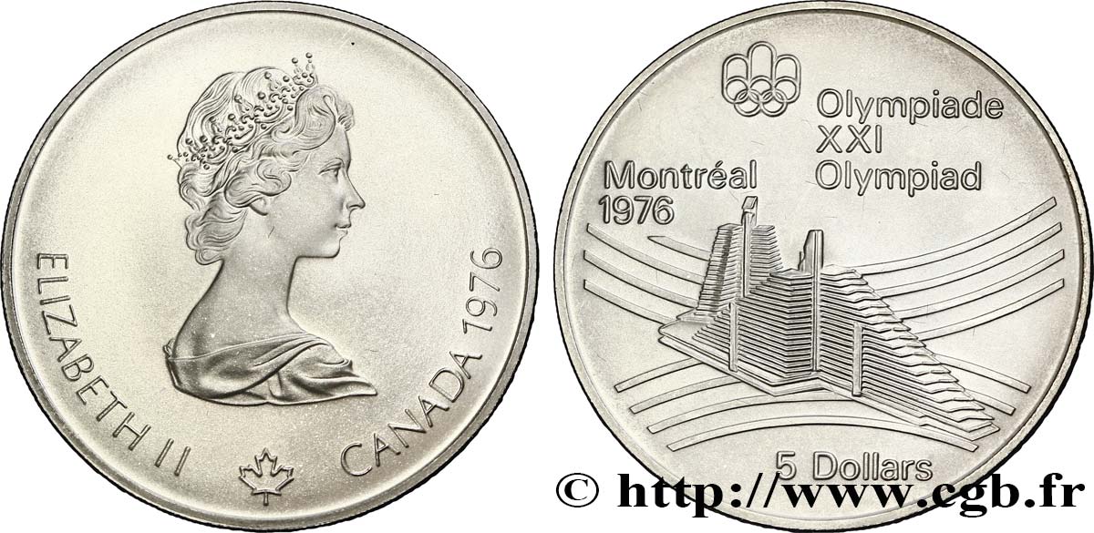 CANADA 5 Dollars JO Montréal 1976 village olympique 1976  MS 