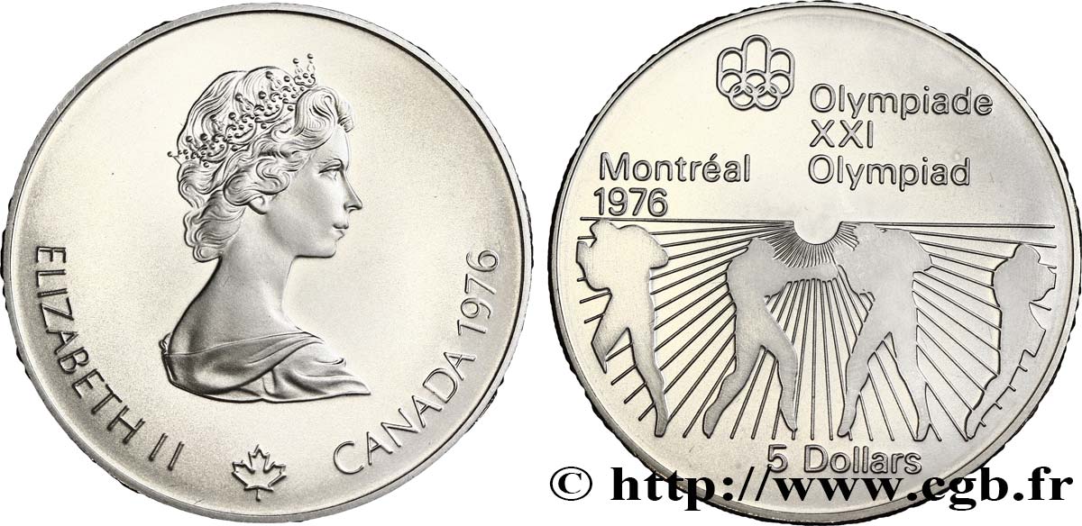 CANADA 5 Dollars JO Montréal 1976 boxe 1976  MS 
