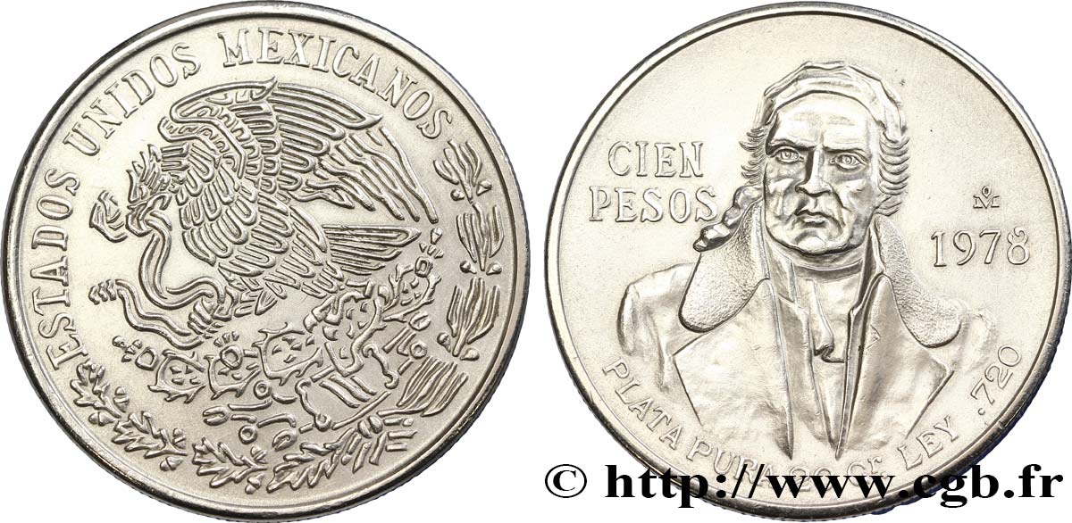 MÉXICO 100 Pesos Jose Morelos y Pavon 1981 Mexico EBC 