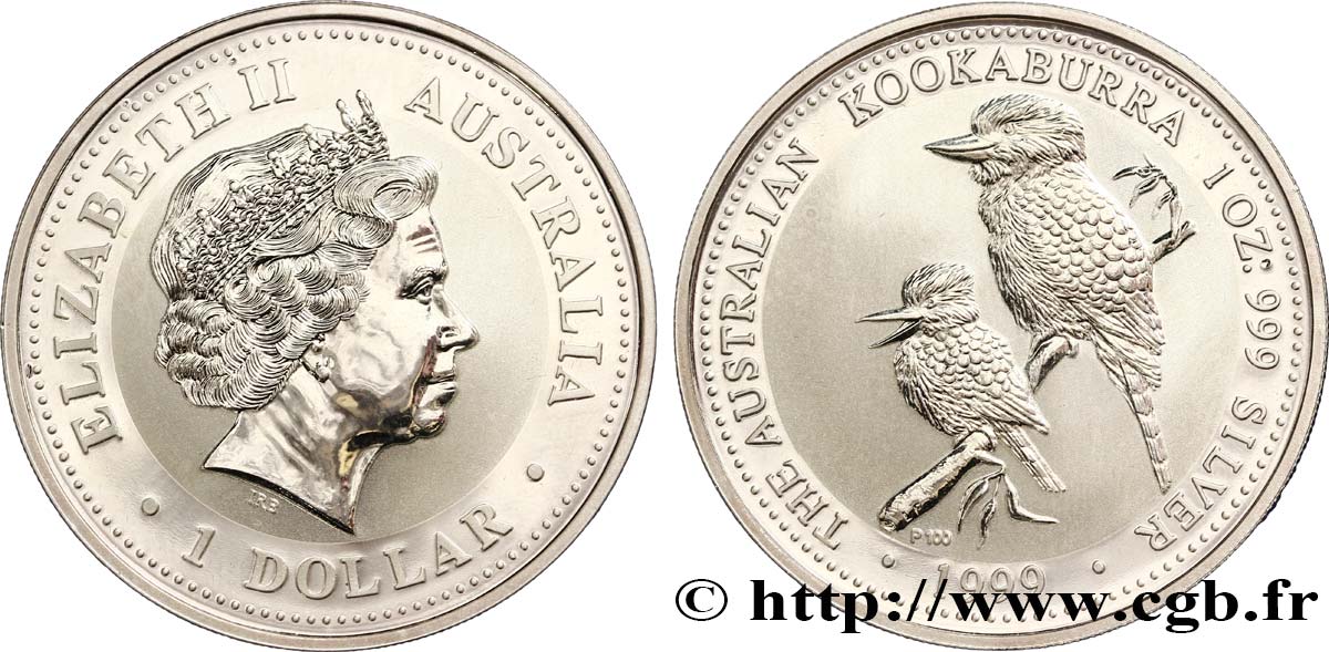 AUSTRALIA 1 Dollar Proof Kookaburra 1999  MS 