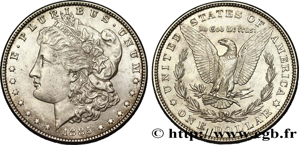 ÉTATS-UNIS D AMÉRIQUE 1 Dollar Morgan 1885 Philadelphie MS 