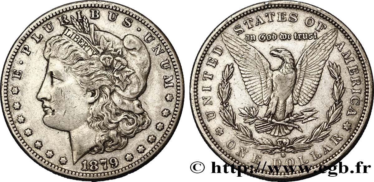 UNITED STATES OF AMERICA 1 Dollar Morgan 1879 San Francisco VF 