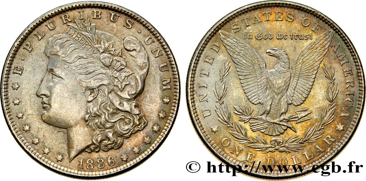 STATI UNITI D AMERICA 1 Dollar type Morgan 1886 Philadelphie MS 
