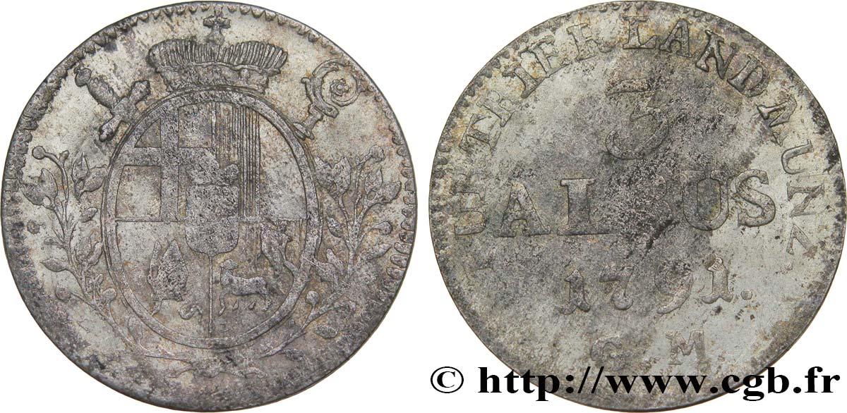 GERMANIA - TREVIRI 3 Albus 1791  q.BB 