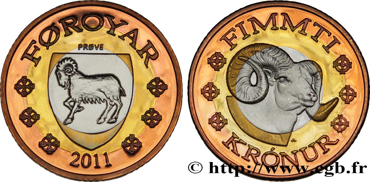 FAROE ISLANDS Épreuve 50 Kronur bélier 2011  MS 