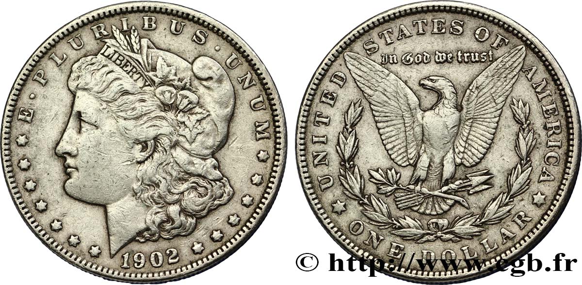 ÉTATS-UNIS D AMÉRIQUE 1 Dollar Morgan 1902 Philadelphie SS 