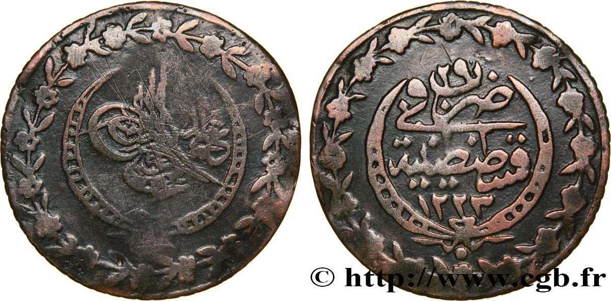 TÜRKEI 20 Para frappe au nom de Mahmud II AH1223 an 26 1832 Constantinople S 