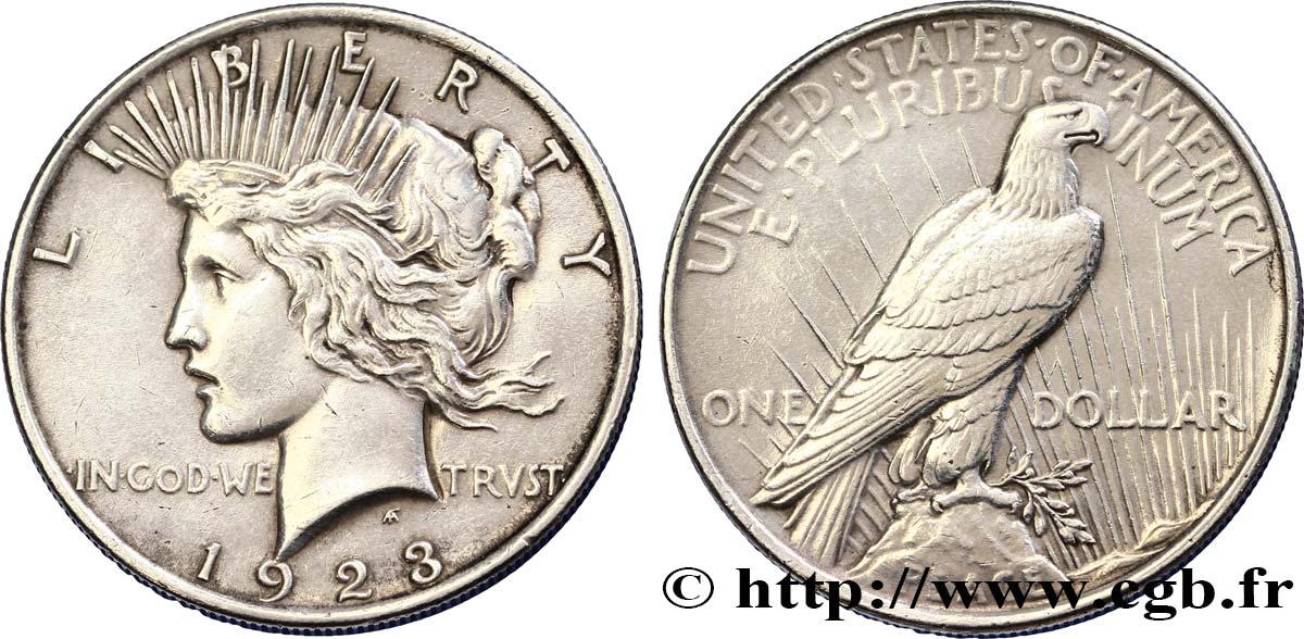 STATI UNITI D AMERICA 1 Dollar type Peace 1923 Philadelphie BB 