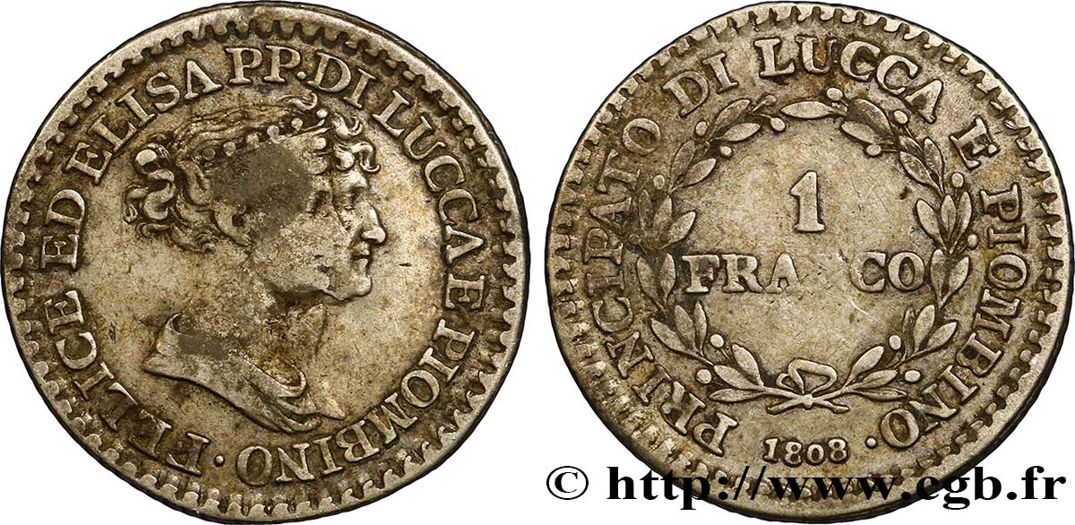 ITALIEN - LUCQUES UND PIOMBINO 1 Franco 1808 Florence S 