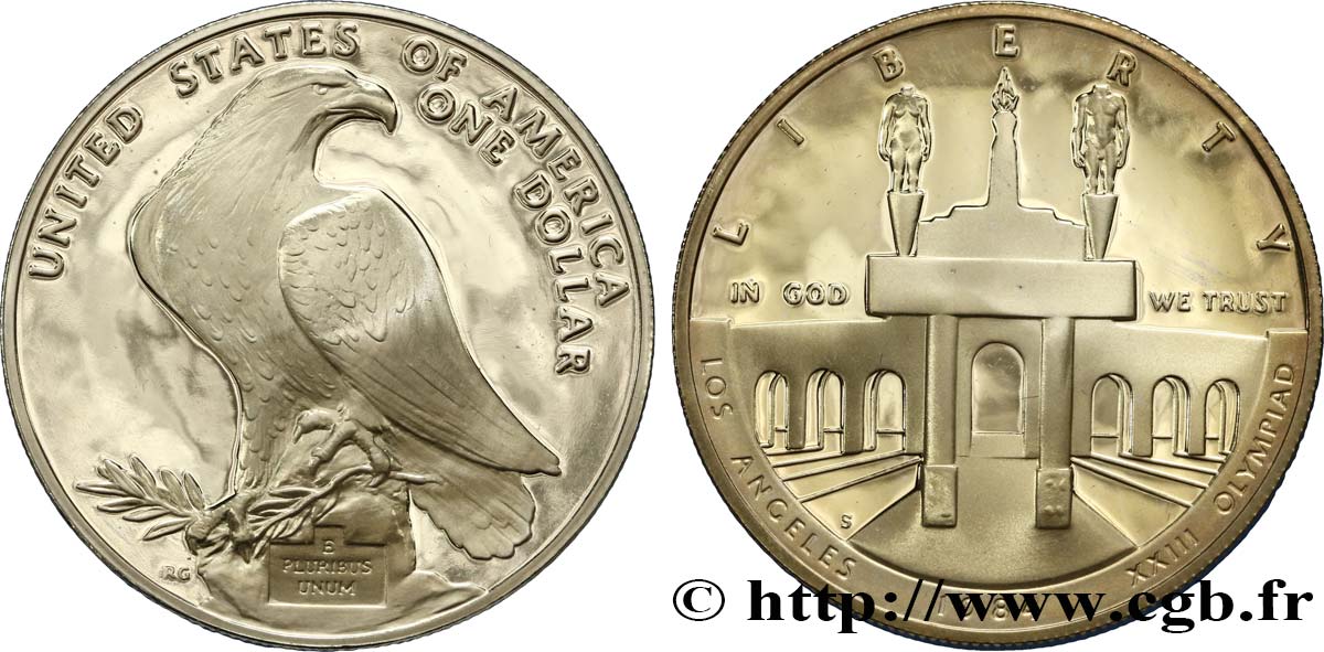 UNITED STATES OF AMERICA 1 Dollar BE J.O. de Los Angeles 1984 San Francisco MS 
