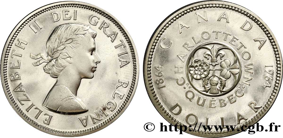 CANADá
 1 Dollar Charlottetown-Québec 1964  SC 