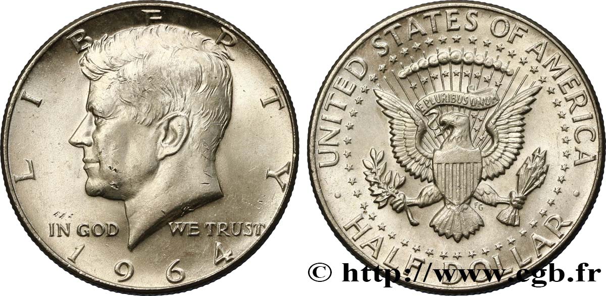 STATI UNITI D AMERICA 1/2 Dollar Kennedy 1964 Philadelphie MS 