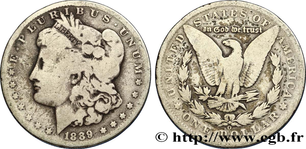 STATI UNITI D AMERICA 1 Dollar type Morgan 1889 Nouvelle-Orléans - O q.MB 