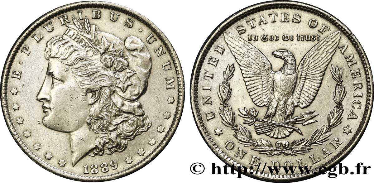 ESTADOS UNIDOS DE AMÉRICA 1 Dollar Morgan 1889 Philadelphie MBC+ 