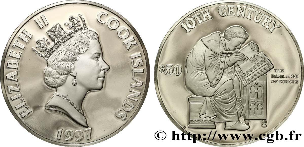 COOK INSELN 50 Dollars Proof - Xe Siècle 1997  ST 